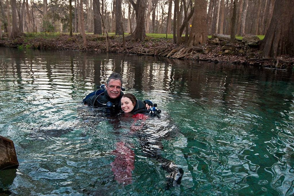 Mer and Mark Messersmith at Ginnie's Little Devil Spring in North Florida